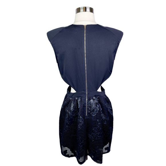 Xtaren Black Mesh Cut Out Dress - Size Medium - Picture 5 of 7